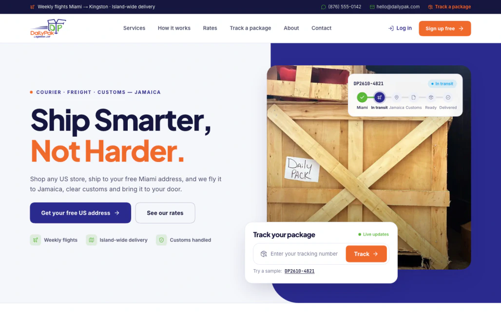 Smart Ship home page preview
