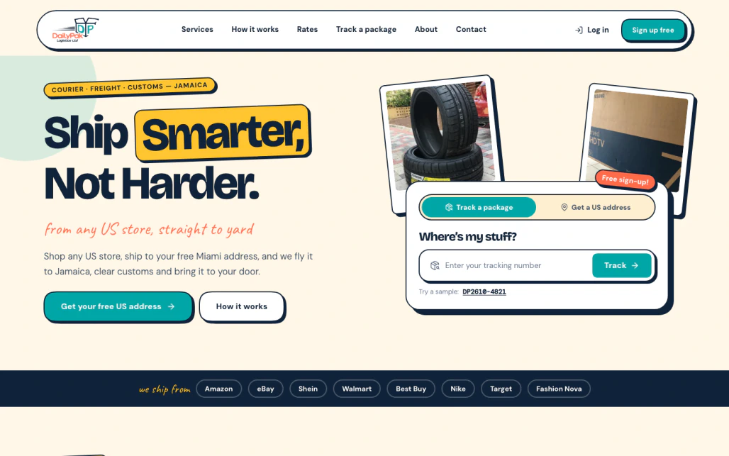 Island Pop home page preview